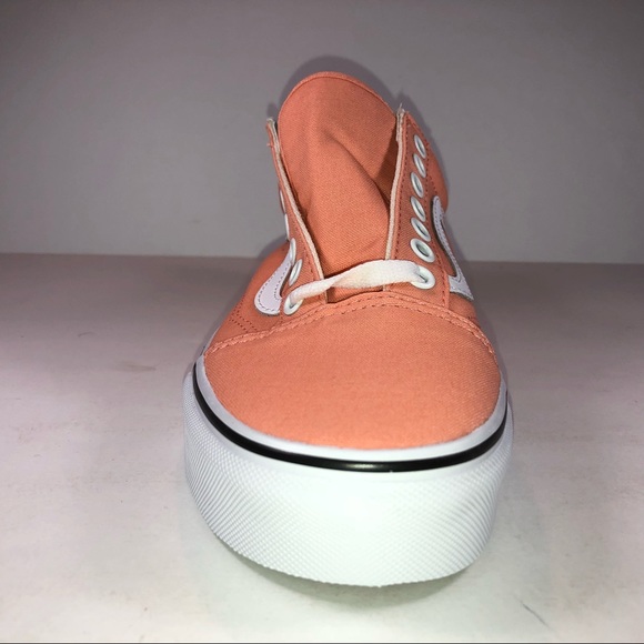Vans Old Skool Peach Pink & True White Sneakers - Picture 7 of 8